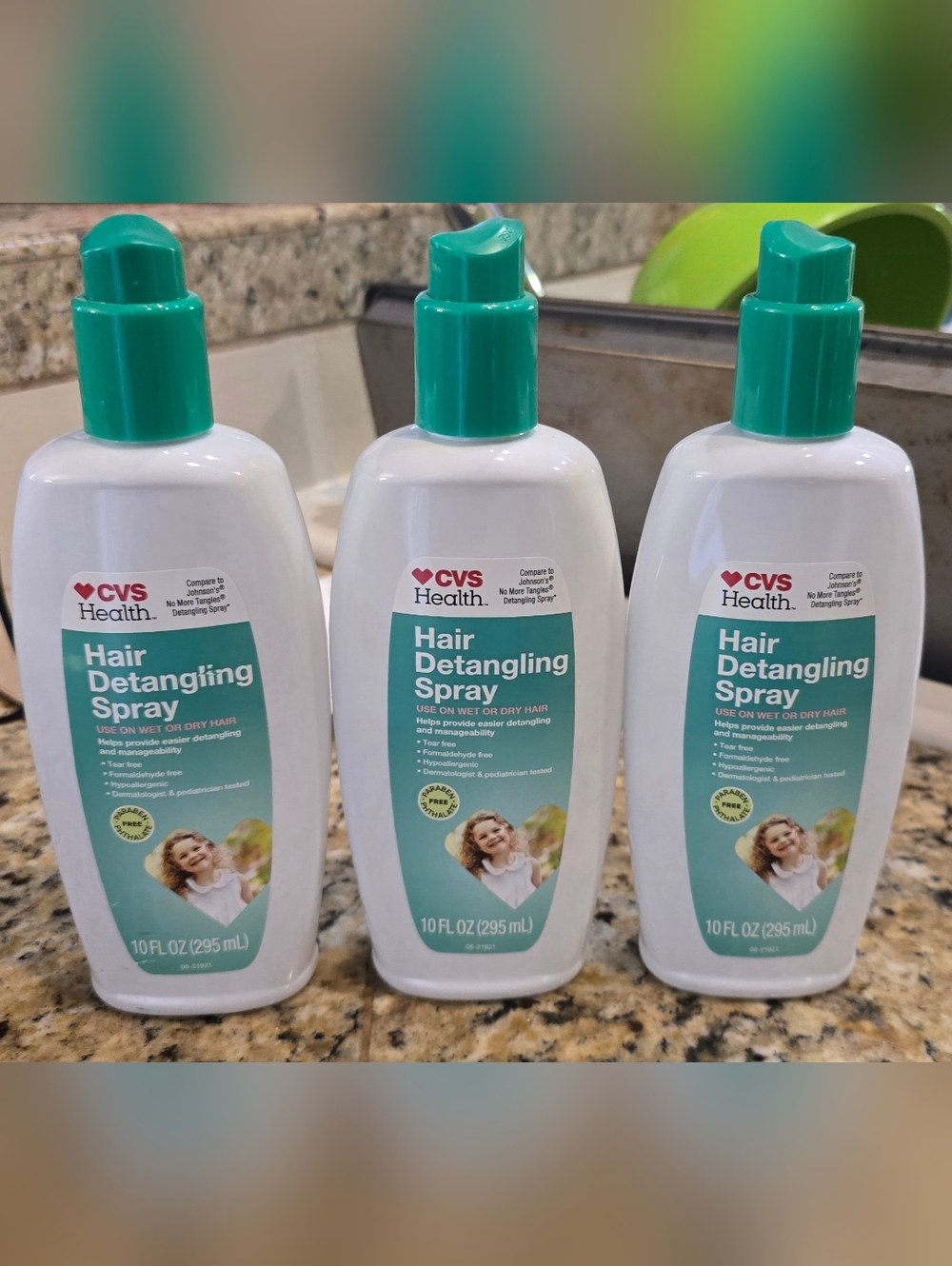 3 Bottles Hair Detangling Spray- ALL NEW, NEVER USED- 10oz ea